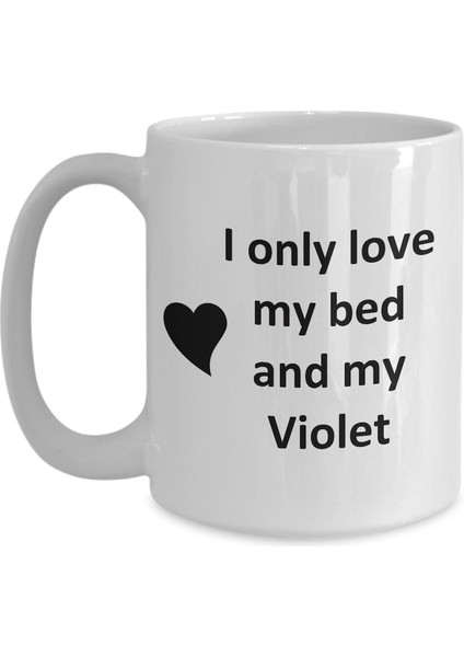 Menekşe Aşık Kupa - Kedi Köpek Kuş Evcil Hayvan Adı - Aşk Menekşe Adı Kahve - Ingilizce Kupa modelleri