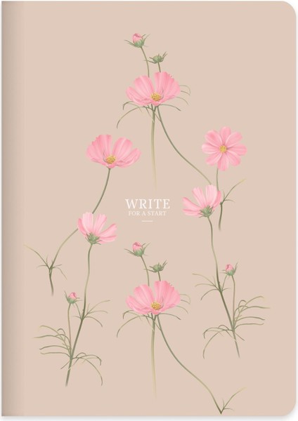 Write For A Start A5 Çizgili Ciltli Defter Bej