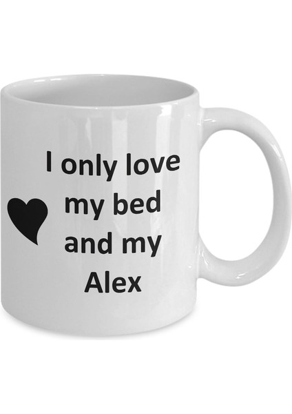 Alex Lover Kupa - Kedi Köpek Kuş Evcil Hayvan Adı - Love My Alex Adı Kahve Ingilizce Kupa