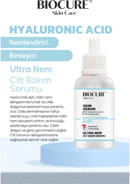 Hyaluronic Acid Cilt Bakım Serumu, Ultra Nemlendiricili, Hydratech Technology 30 ml