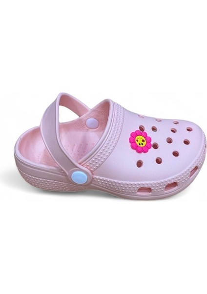 Kız Çocuk Sabo Plaj Havuz Banyo Günlük Terlik & Sandalet Pudra Renk
