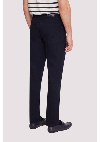 Erkek Lacivert Slim Fit Üst Cep Kanvas Pantolon fırsatları