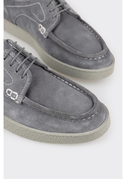 Gri Deri Erkek Günlük Ayakkabı indirimleri