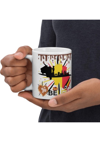 Belçika Kupa Bardak 2 Adet Seyahat Hatıra Belgium Mug