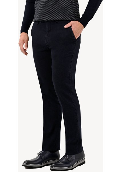 Erkek Lacivert Dıogonal Kot Pantolon