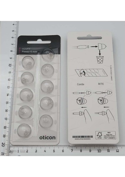 Oticon Minifit Power 6 mm Dome, Oticon Işitme Cihazı Power Dom/kubbe (1 Paket=10 Adet)