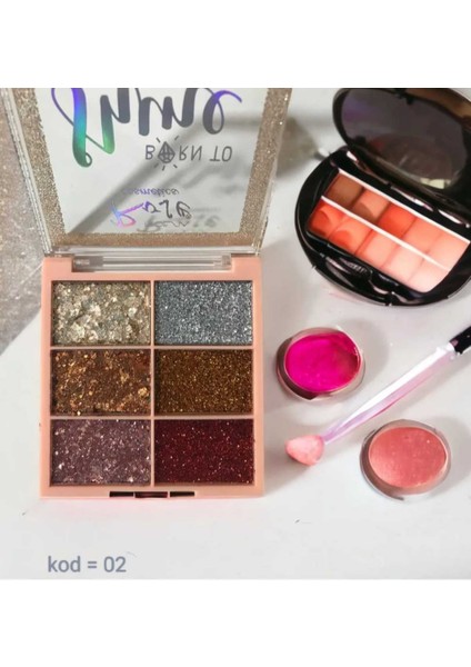 Glitter Powder 6'lı Far Seti