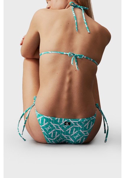 Logolu Yanlardan Bağlamalı Bikini Altı KW0KW024860G1 Kadın Bikini Altı KW0KW02486 0g1