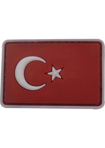 Bayrak Plastik Patch - Peç Küçük Boy 3.5 cm x 5 cm