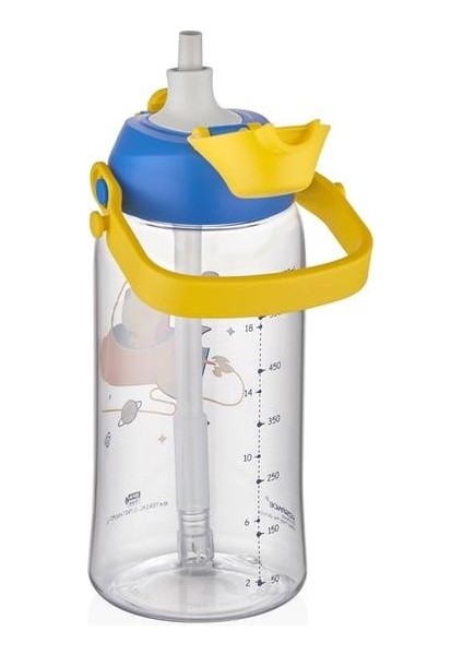 Pipetli Çocuk Matarası 680ML Mavi