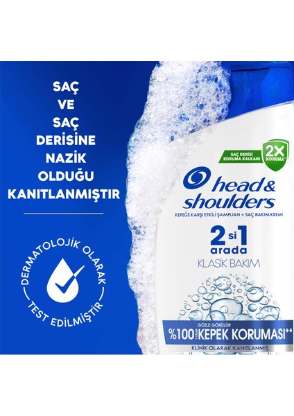 H&S Şampuan Klasik Bakım 2in1 330 ml x2 Adet