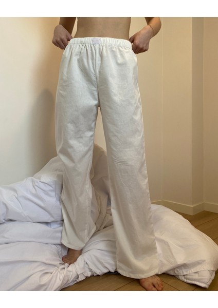 Poplin Kumaş Beli Lastlikli Pantolon fiyatları