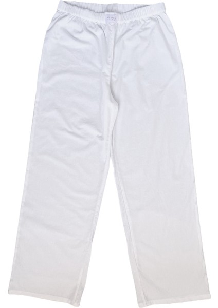 Poplin Kumaş Beli Lastlikli Pantolon modelleri