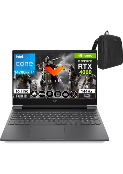 Victus 16-W1067NT Intel Core I7-14700HX 32GB Ddr5 1tb SSD 8gb/ RTX4060 WINDOWS11HOME 16.1" 144 Hz Fhd IPS Taşınabilir Bilgisayar 9J269EAW26+WEBLEGELSINÇANTA