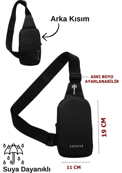 Outlet Çarşım Trapstar Erkek Çapraz Omuz Çantası Bodybag 11 * 19 cm