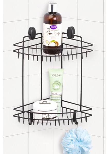 Üçgen Köşelik Pasifik Iki Katlı 22 cm Dübelli Siyah ROYALEKS-DS-734 fiyatları