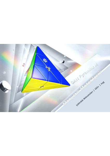 Pyraminx 36 Mıknatıslı Hızlı Piramit Üçgen Rubik Küp Zeka Küpü Çıkartmasız (Standart) Türkiye Resmi Satıcısı