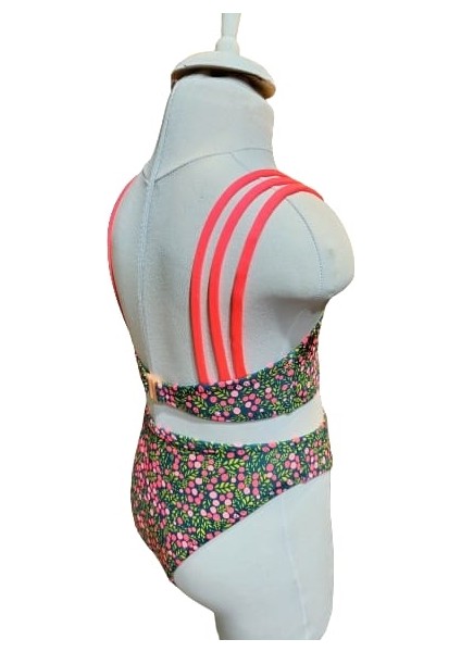 Kız Çocuk Baskılı Üç Askılı Yeşil Bikini 11-12 Yaş Yeşil modelleri