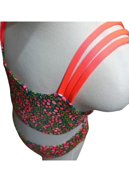 Kız Çocuk Baskılı Üç Askılı Yeşil Bikini 11-12 Yaş Yeşil fırsatları