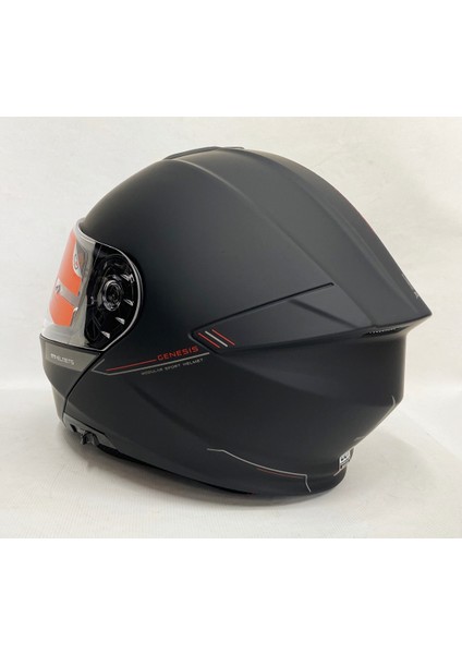 Genesis A1 Mat Siyah mt Çene Açılır Kask Iç Güneş Vizörlü modelleri
