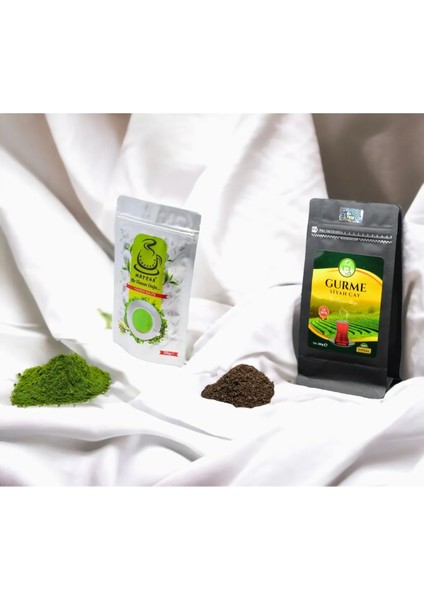 Saf Matcha 50 Gr+ Gurme Siyah Çay 250 gr