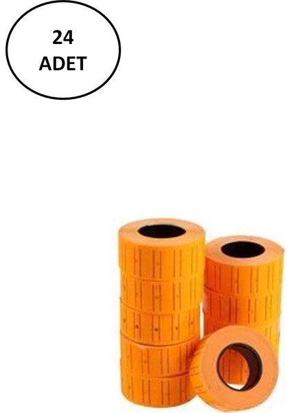 12 x 21 mm Turuncu Fiyat Etiketi 800 Adet 24'lü fiyatları