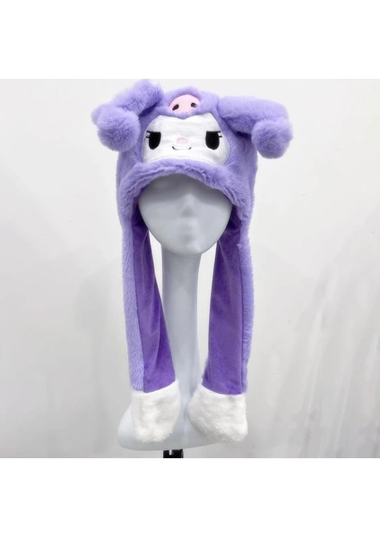 Peluş Mor Işıklı Kuromi Kulakları Hareket Eden Işıklı Kuromi Şapka Tavşan Şapka fiyatları