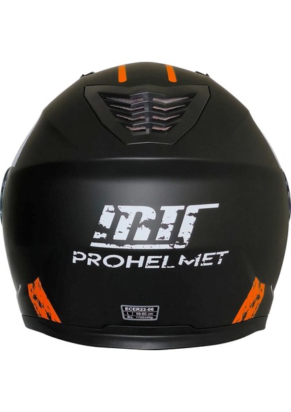 966 V2 Çene Açılır Kask Orange