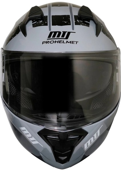 966 V2 Çene Açılır Kask Grey