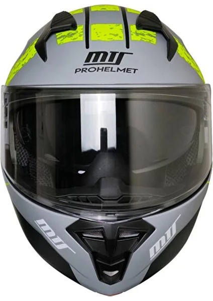 966 V2 Çene Açılır Kask Neon