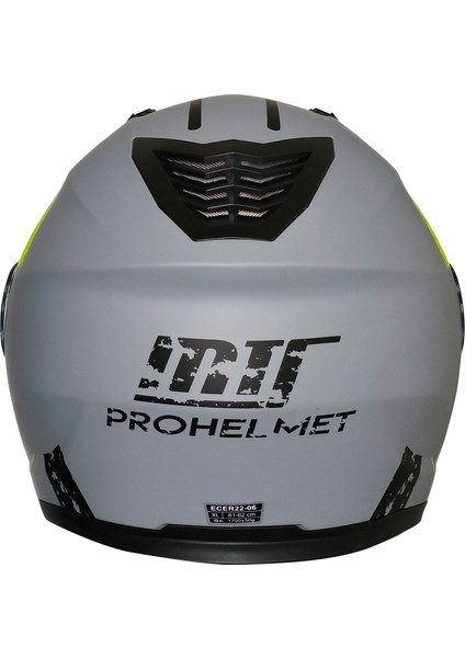 966 V2 Çene Açılır Kask Neon