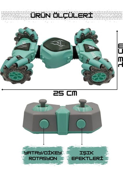 Oyuncak 2.4 Ghz Bilekten ve Uzaktan Kumandalı Işıklı 4x4 Çift Kumandalı Akrobat Araba fırsatları