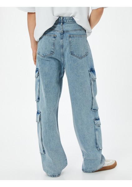 Oversize Kot Pantolon Kargo Cepli Düğmeli fırsatları