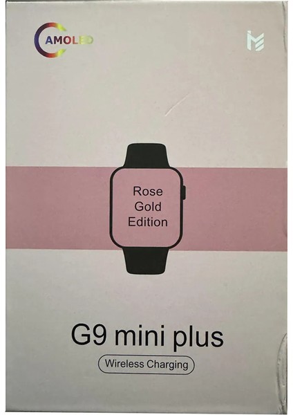 G9 Mini Plus Rose Gold 41 mm 3 Kordon Mickey Charm Bileklik Hediyeli Akıllı Saat