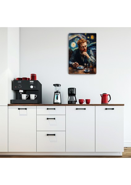 Van Gogh Kahvesi Kanvas Duvar Tablosu - Kahve Köşesi  - Mutfak Dekorasyonu - Coffee