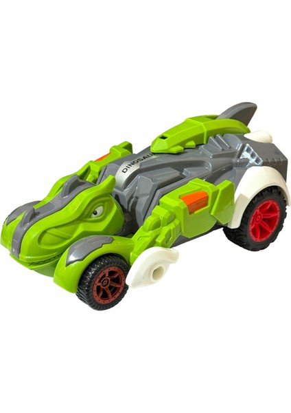 Trex Dinazor Figür Araba Sürtmeli Teker Transformers Robot Dinozor 15CM
