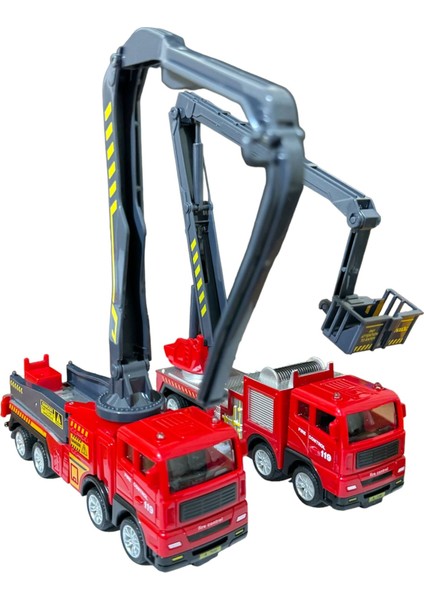 Sürtmeli Itfaiye 2'li Metal Araç Seti 16 cm fırsatları