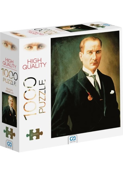 Ca Games Başkomutan Atatürk 1000 Parça 2,2mm Kalınlık 48X68CM Profesyonel Hobi Puzzle Yapboz Serisi