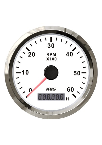 Devir Göstergesi 6000 Rpm Beyaz 12-24V 85 mm