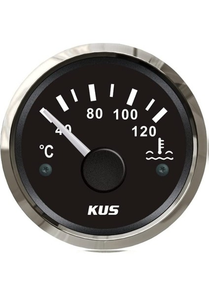 Hararet Göstergesi Siyah 12-24V 52 mm