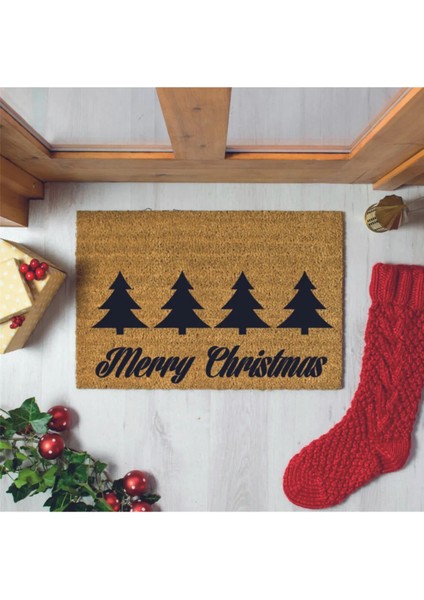 Yılbaşı Ağacı Merry Christmas Kapı Önü Paspas, Koko Paspas