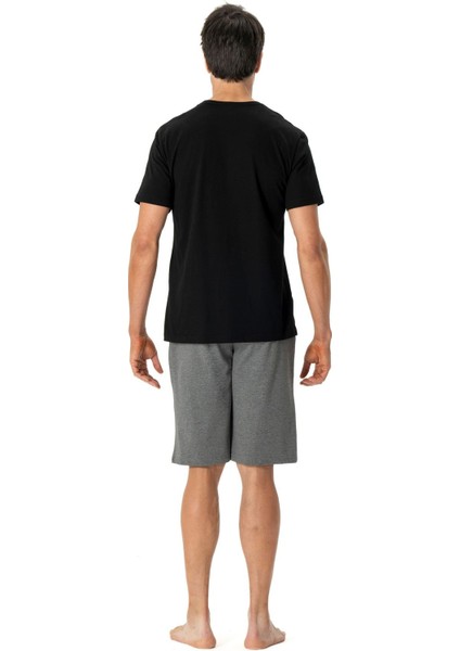 18775 Erkek Yuvarlak Yaka Kısa Kollu Şortlu Pijama Takımı fiyatları