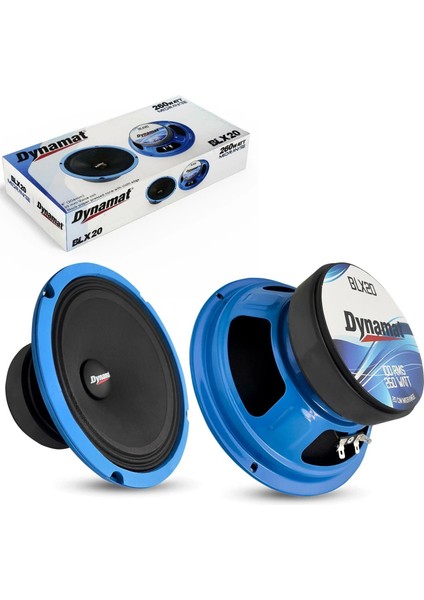 20 cm Midrange Dynamat BLX20 260W Maksimum 100W Rms Midrange 20CM 1 Takım