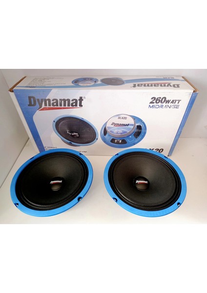 20 cm Midrange Dynamat BLX20 260W Maksimum 100W Rms Midrange 20CM 1 Takım