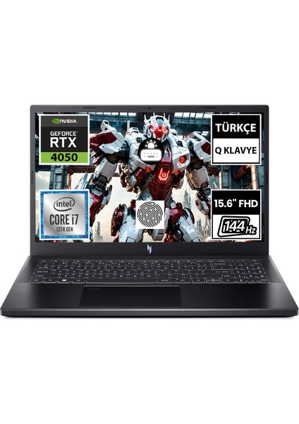 Nitro V 15 ANV15-51 NH.QNBEY.005 I7-13620H 8gb 512SSD RTX4050 15.6" Fullhd Freedos Taşınabilir Bilgisayar