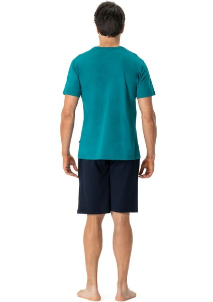 18775 Erkek Yuvarlak Yaka Kısa Kollu Şortlu Pijama Takımı fiyatları