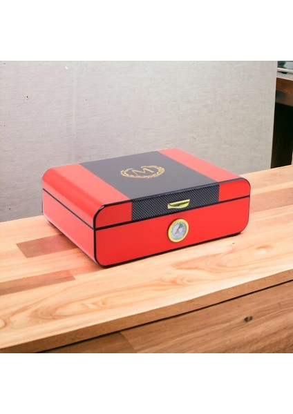 Racing Edition Kardon Dizayn Humidor Puro Kutusu Kırmızı 40's