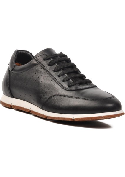 241338 Siyah Hakiki Deri Erkek Günlük Ayakkabı