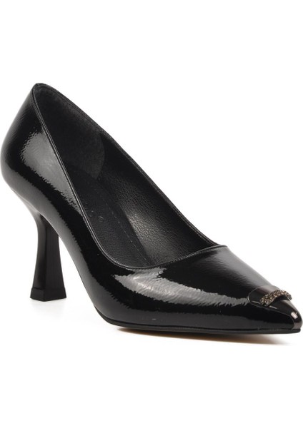 357069 Siyah Kadın Taşlı Stiletto