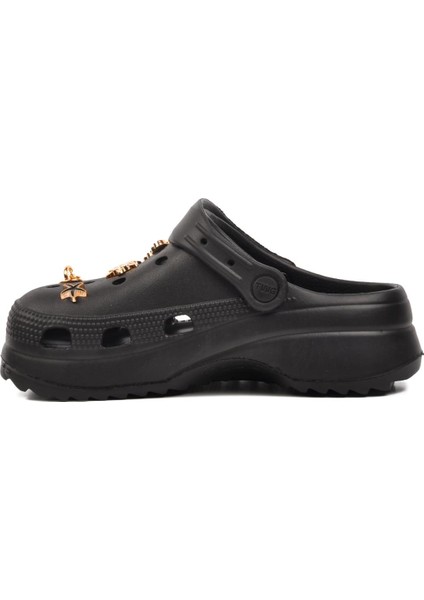 205 Siyah Kadın Sabo Terlik modelleri